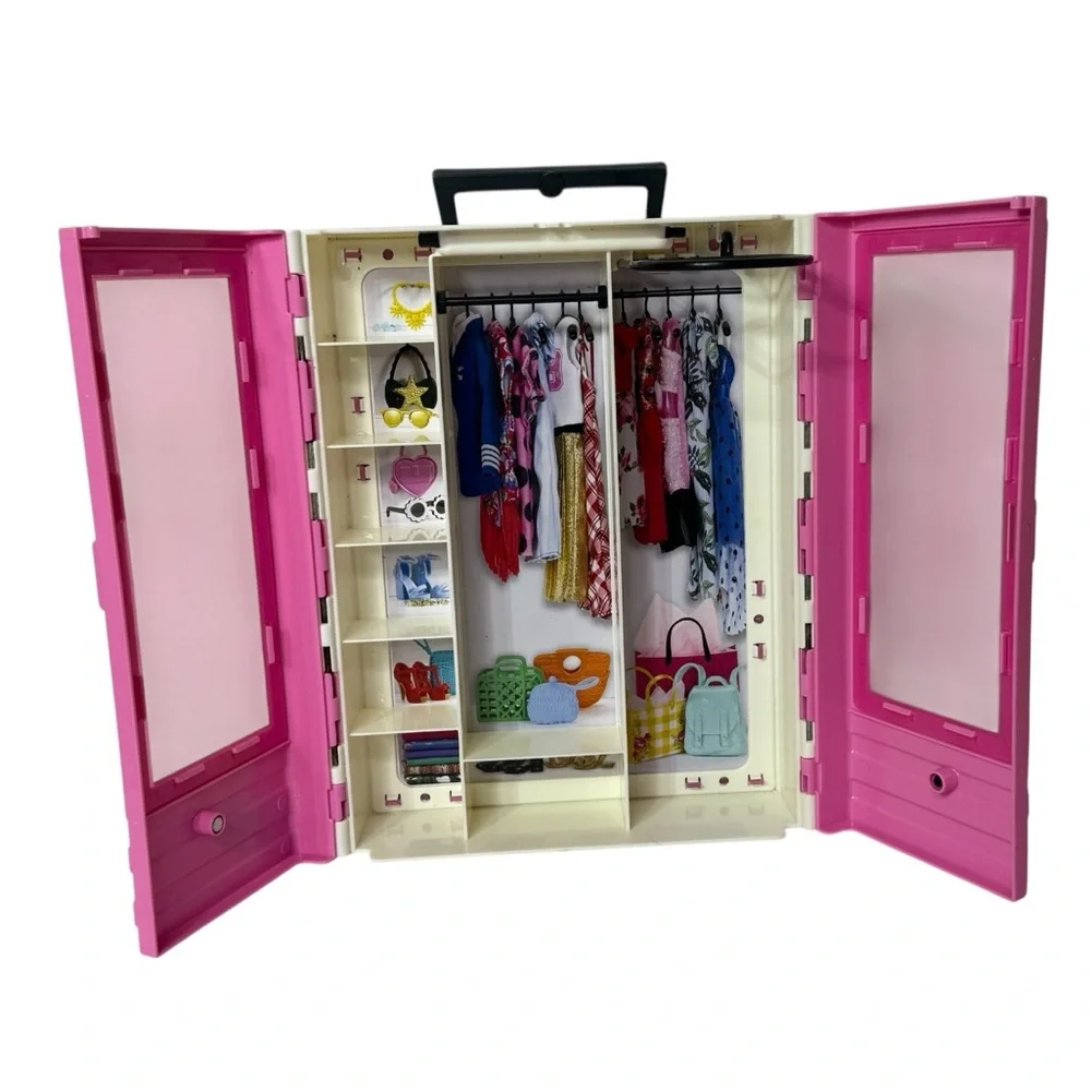 2 Barbie Ultimate Portable Closet Toy Fashion Doll Clothes Accessories‎ Case